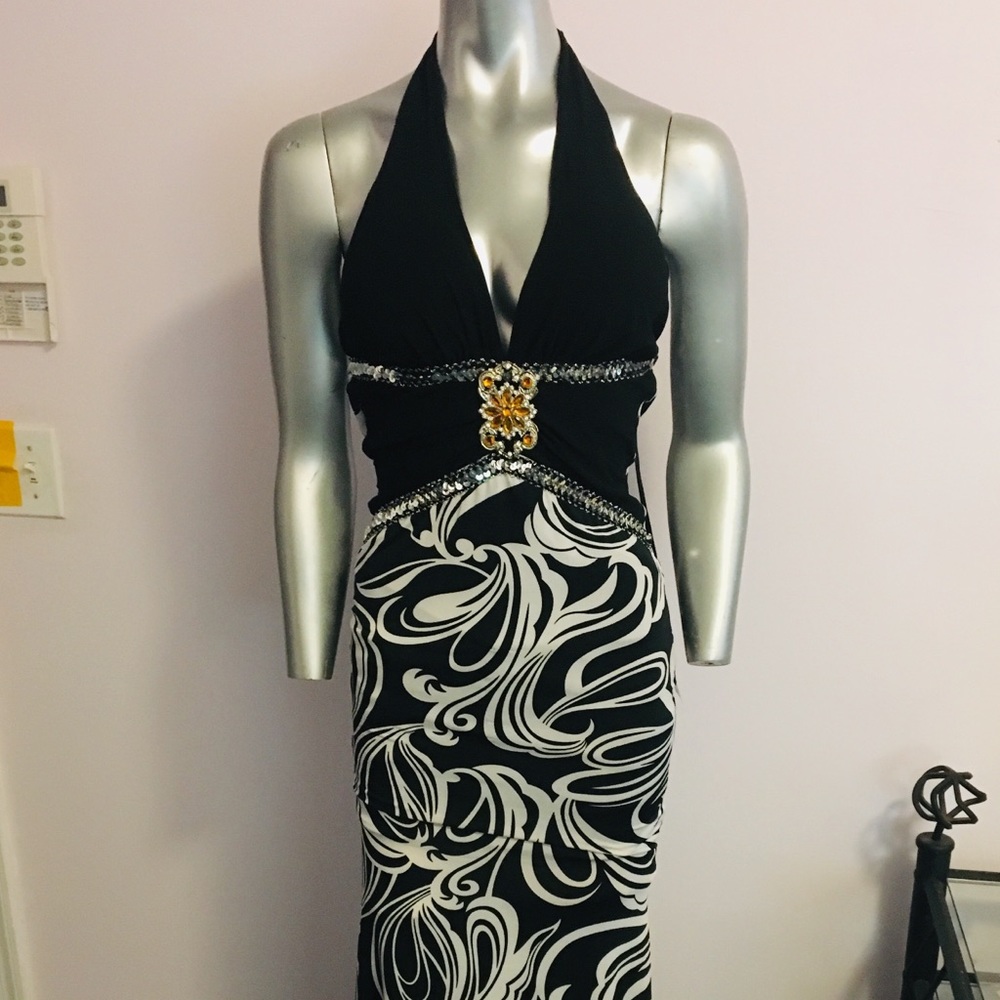 LAN GUI FANG Halter Evening Gown NWT Size S